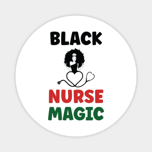 Black Nurse Magic, Nurse, Black Women, Afro Puff, Black Hair, Natural Hair Magnet